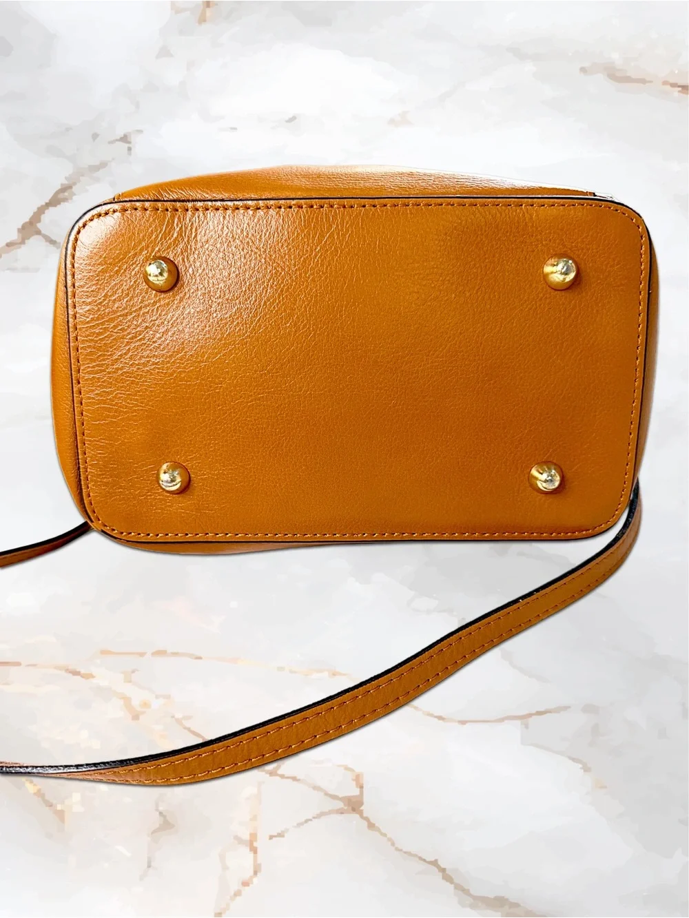 Divina Firenze Italy 3 Way Convertible Leather Backpack Crossbody EUC Cognac Tan